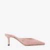 Mules Vivi 65 de piel de avestruz rosa Mules Vivi 65 de piel de avestruz rosa