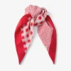 Pañuelo Sula de algodón con estampado de cuadros vichy en rojo rubí Pañuelo Sula de algodón con estampado de cuadros vichy en rojo rubí