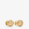 Pendientes de bola con encaje Pendientes de bola de metal con acabado dorado Pendientes de bola con encaje Pendientes de bola de metal con acabado dorado