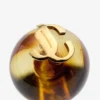 Pendientes de cuentas Pendientes de metal y acrílico con acabado en carey y dorado