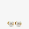 Pendientes de perla maxi de metal con acabado dorado Pendientes de perla JC Pendientes de perla maxi de metal con acabado dorado Pendientes de perla JC
