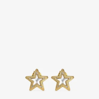 Pendientes Jc Star Studs Pendientes Jc Star Studs de metal con acabado dorado y cristales Swarovski