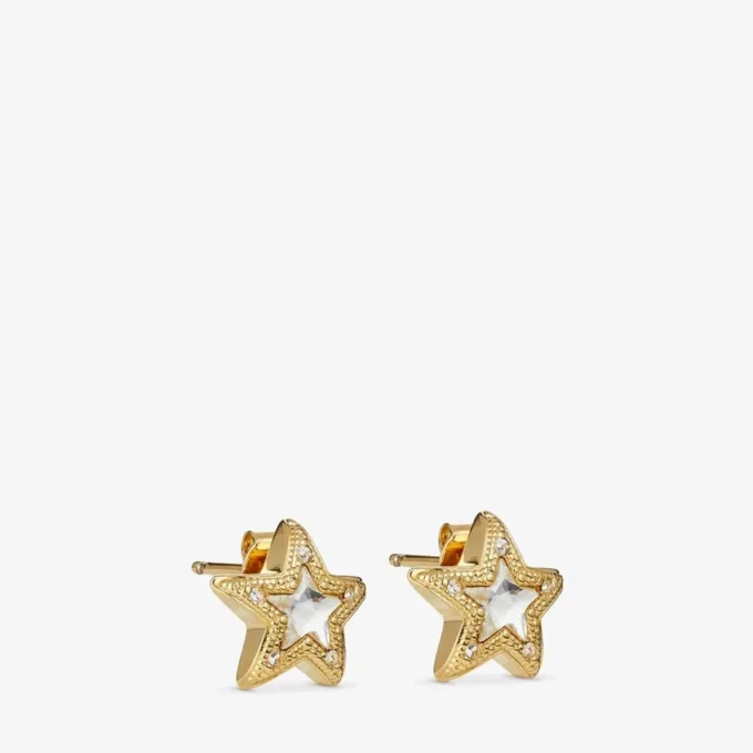 Pendientes Jc Star Studs Pendientes Jc Star Studs de metal con acabado dorado y cristales Swarovski Pendientes Jc Star Studs Pendientes Jc Star Studs de metal con acabado dorado y cristales Swarovski