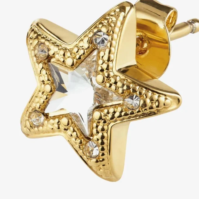 Pendientes Jc Star Studs Pendientes Jc Star Studs de metal con acabado dorado y cristales Swarovski Pendientes Jc Star Studs Pendientes Jc Star Studs de metal con acabado dorado y cristales Swarovski