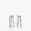 Pendientes Zandra Pendientes de cristal con acabado plateado Pendientes Zandra Pendientes de cristal con acabado plateado