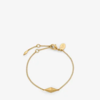 Pulsera fina con diamantes Pulsera de cadena fina con acabado dorado Pulsera fina con diamantes Pulsera de cadena fina con acabado dorado