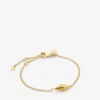Pulsera fina con diamantes Pulsera de cadena fina con acabado dorado
