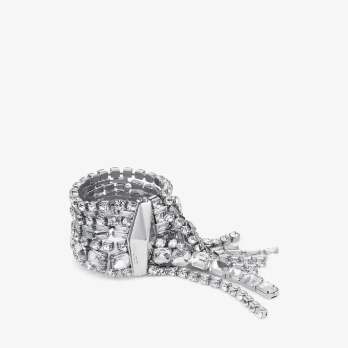 Pulsera Zendra Pulsera de cristal con acabado plateado Pulsera Zendra Pulsera de cristal con acabado plateado