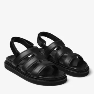 Sandalia Cove Sandalia de piel de becerro lisa negra