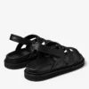 Sandalia Cove Sandalia de piel de becerro lisa negra