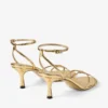 Sandalia de piel Leo 65 Gold Candy Wrap de 1998 Sandalia de piel Leo 65 Gold Candy Wrap de 1998