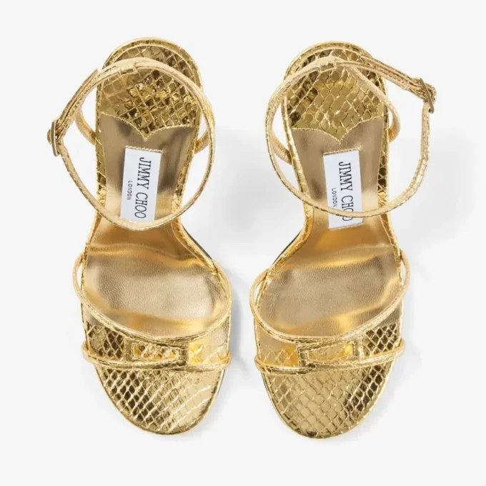 Sandalia Leo 100 de piel Candy Wrap dorada Sandalia Leo 100 de piel Candy Wrap dorada