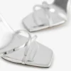Sandalia Metz 100 de piel Liquid Metal plateada Sandalia Metz 100 de piel Liquid Metal plateada