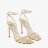 Sandalia Metz 100 de piel metalizada dorada Sandalia Metz 100 de piel metalizada dorada
