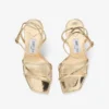 Sandalia Metz 100 de piel metalizada dorada Sandalia Metz 100 de piel metalizada dorada