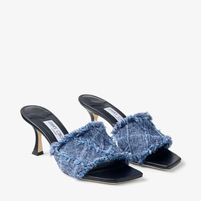 Sandalias Alexia 70 de denim con diseño entrecruzado Sandalias Alexia 70 de denim con diseño entrecruzado