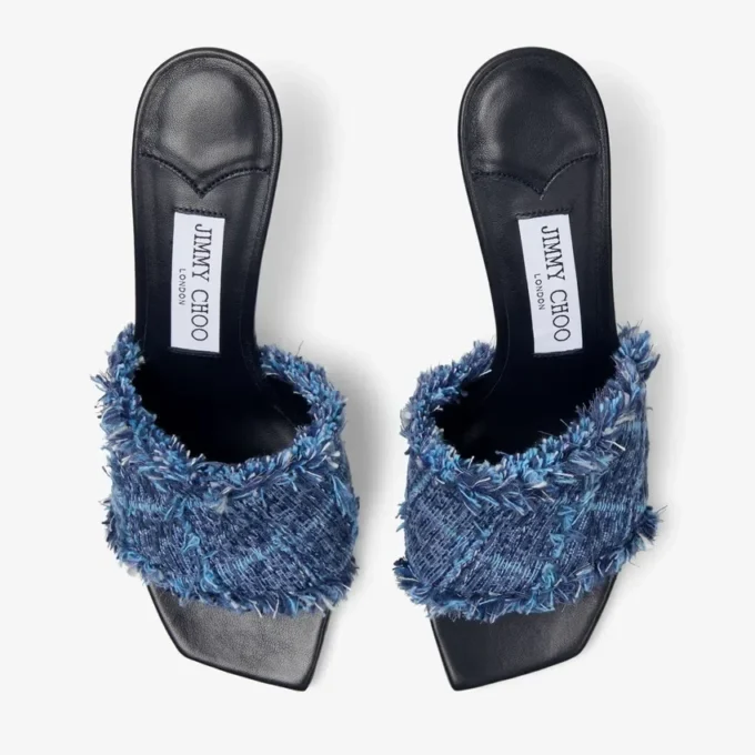 Sandalias Alexia 70 de denim con diseño entrecruzado Sandalias Alexia 70 de denim con diseño entrecruzado
