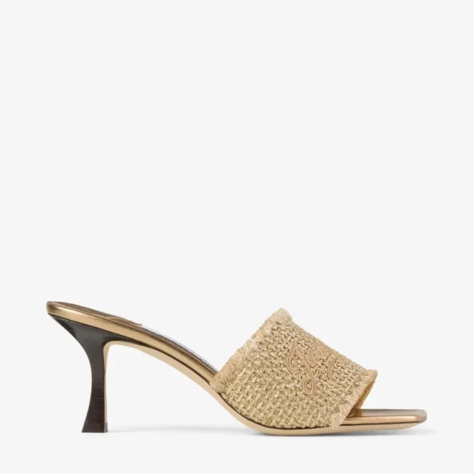 Sandalias Alexia 70 doradas con tejido de lurex Sandalias Alexia 70 doradas con tejido de lurex