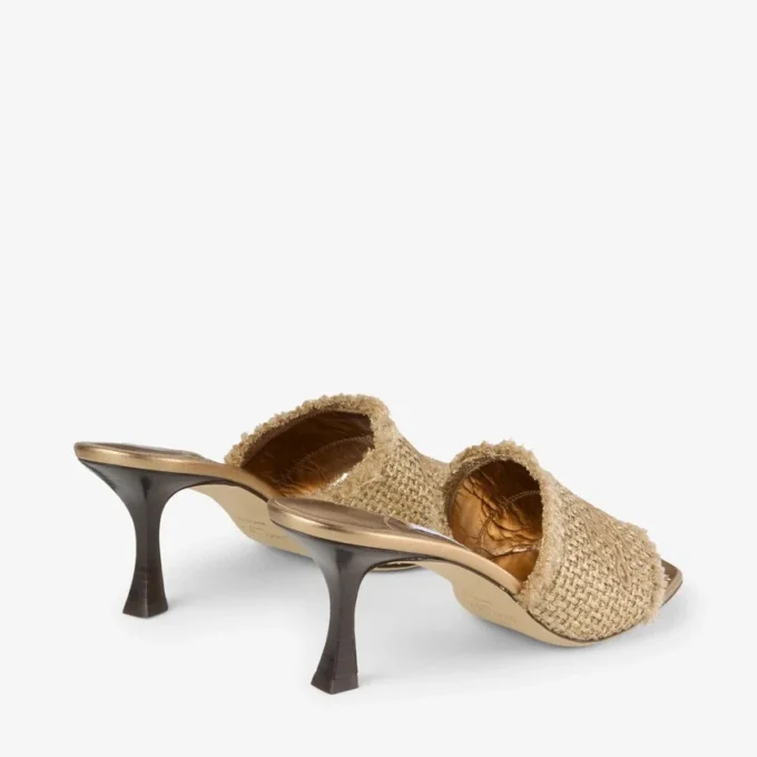 Sandalias Alexia 70 doradas con tejido de lurex Sandalias Alexia 70 doradas con tejido de lurex