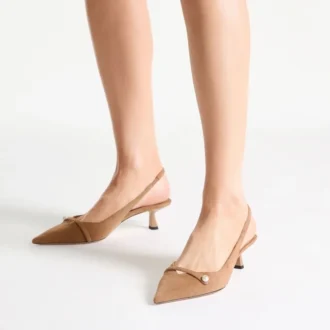 Sandalias Amita 45 de ante color toffee