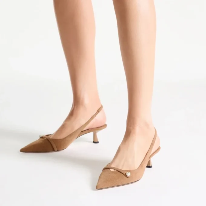 Sandalias Amita 45 de ante color toffee