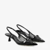 Sandalias Amita 45 de charol negro y malla Sandalias Amita 45 de charol negro y malla