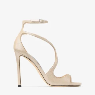 Sandalias Azia 110 de piel metalizada dorada