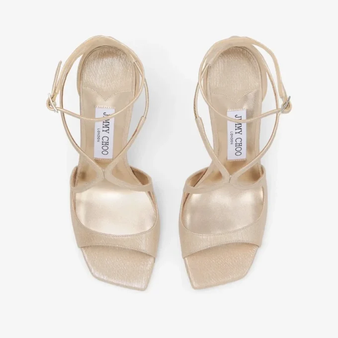 Sandalias Azia 110 de piel metalizada dorada Sandalias Azia 110 de piel metalizada dorada