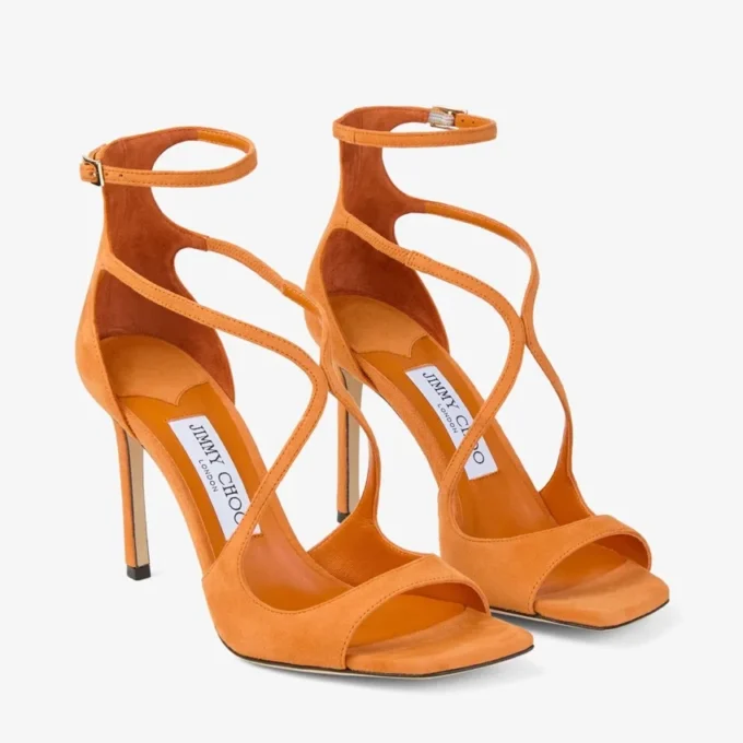 Sandalias Azia 95 de ante naranja atardecer Sandalias Azia 95 de ante naranja atardecer