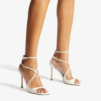 Sandalias Azia 95 de charol color latte