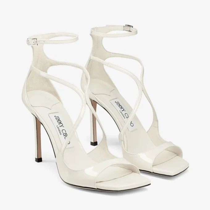 Sandalias Azia 95 de charol color latte Sandalias Azia 95 de charol color latte