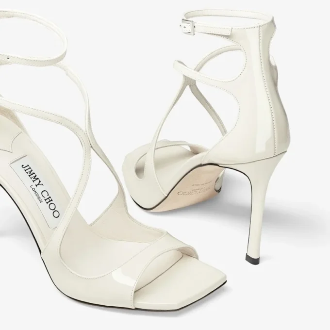 Sandalias Azia 95 de charol color latte Sandalias Azia 95 de charol color latte