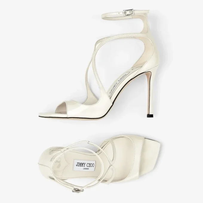 Sandalias Azia 95 de charol color latte Sandalias Azia 95 de charol color latte