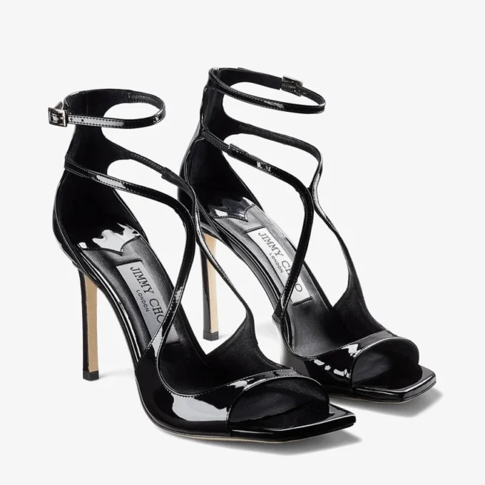 Sandalias Azia 95 de charol negro Sandalias Azia 95 de charol negro