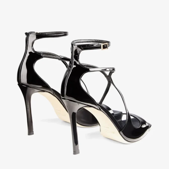 Sandalias Azia 95 de charol negro Sandalias Azia 95 de charol negro