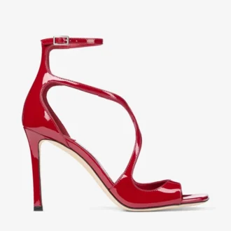 Sandalias Azia 95 de charol rojo rubí