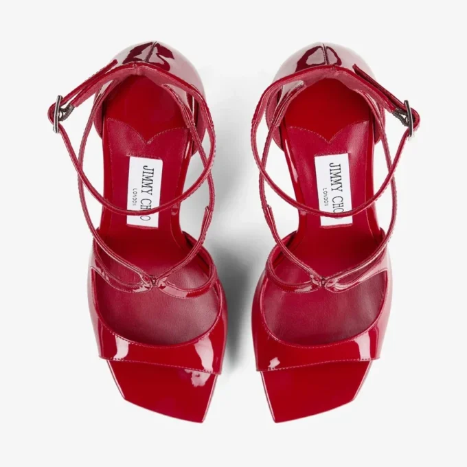 Sandalias Azia 95 de charol rojo rubí Sandalias Azia 95 de charol rojo rubí