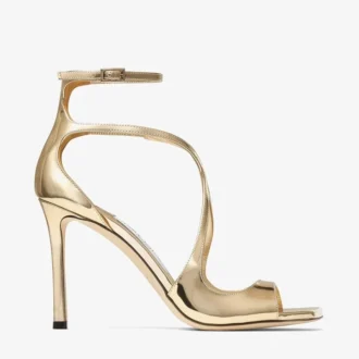 Sandalias Azia 95 de piel metalizada dorada