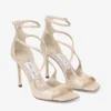 Sandalias Azia 95 de piel metalizada dorada Sandalias Azia 95 de piel metalizada dorada