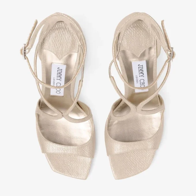 Sandalias Azia 95 de piel metalizada dorada Sandalias Azia 95 de piel metalizada dorada