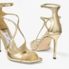 Sandalias Azia 95 de piel metalizada dorada Sandalias Azia 95 de piel metalizada dorada