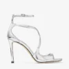 Sandalias Azia 95 de piel metalizada plateada Sandalias Azia 95 de piel metalizada plateada