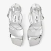 Sandalias Azia 95 de piel metalizada plateada Sandalias Azia 95 de piel metalizada plateada