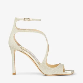 Sandalias Azia 95 en platino con purpurina Dusty Glitter