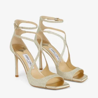 Sandalias Azia 95 en platino con purpurina Dusty Glitter