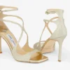 Sandalias Azia 95 en platino con purpurina Dusty Glitter Sandalias Azia 95 en platino con purpurina Dusty Glitter