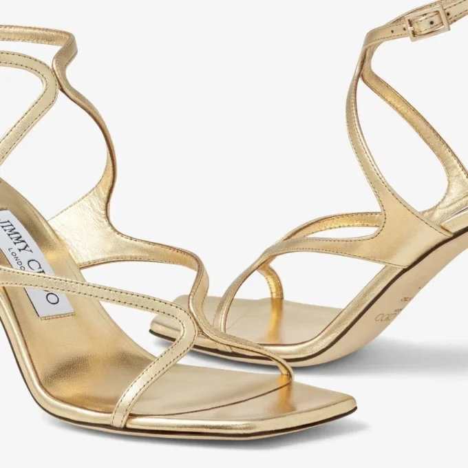 Sandalias Azie 85 de piel napa metalizada dorada Sandalias Azie 85 de piel napa metalizada dorada