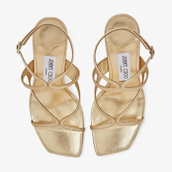 Sandalias Azie 85 de piel napa metalizada dorada Sandalias Azie 85 de piel napa metalizada dorada