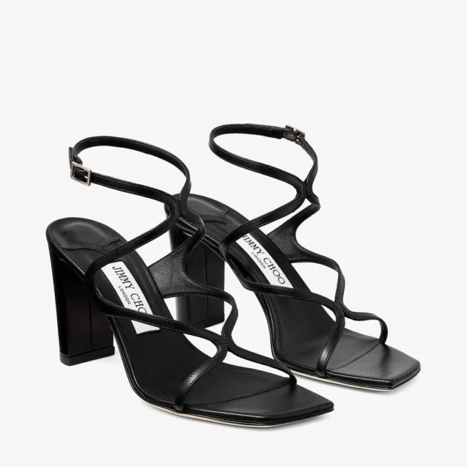 Sandalias Azie 85 de piel napa negra Sandalias Azie 85 de piel napa negra