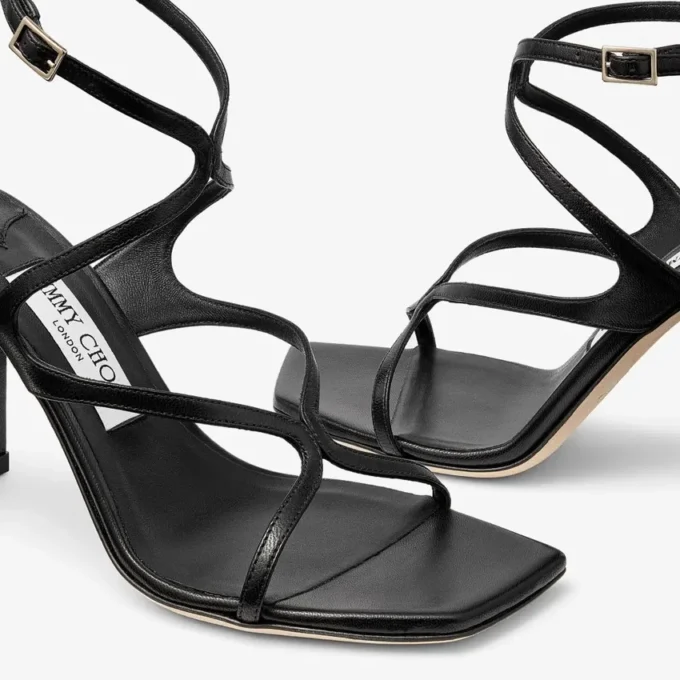 Sandalias Azie 85 de piel napa negra Sandalias Azie 85 de piel napa negra